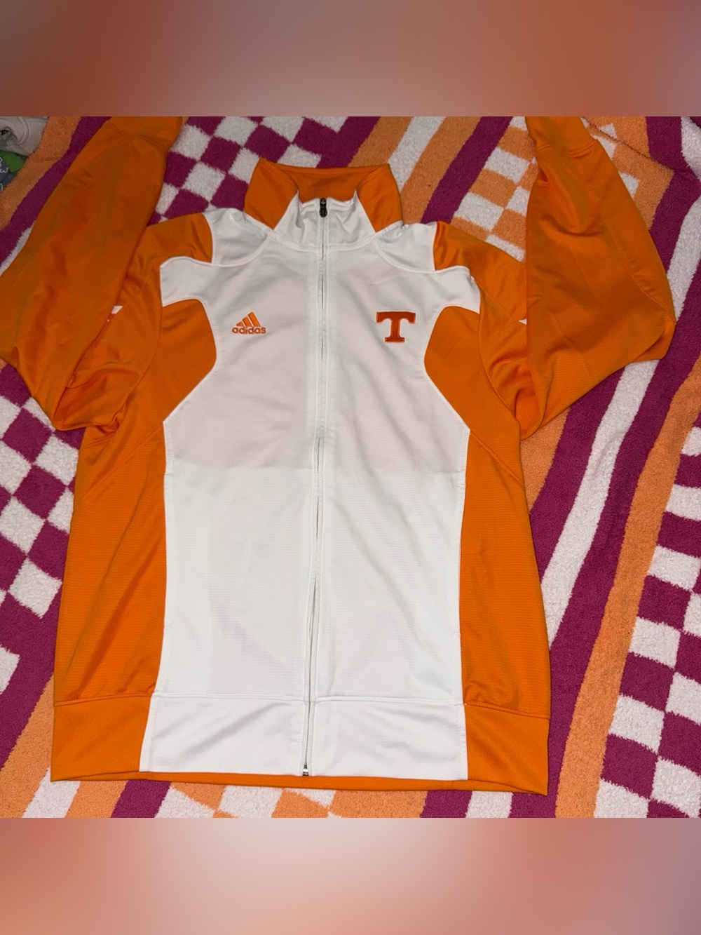 TENNESSEE adidas Orange & White Team Track Jacket with 'T' Patch